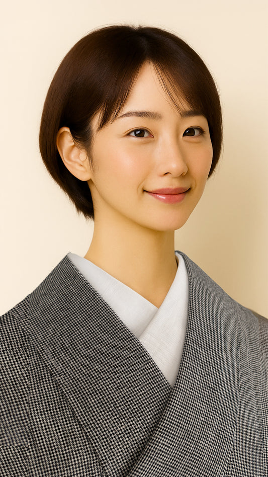 夏 半衿 本麻 紋紗 波草 志賀麻 白 半襟 洗える リネン 紋織 からみ織