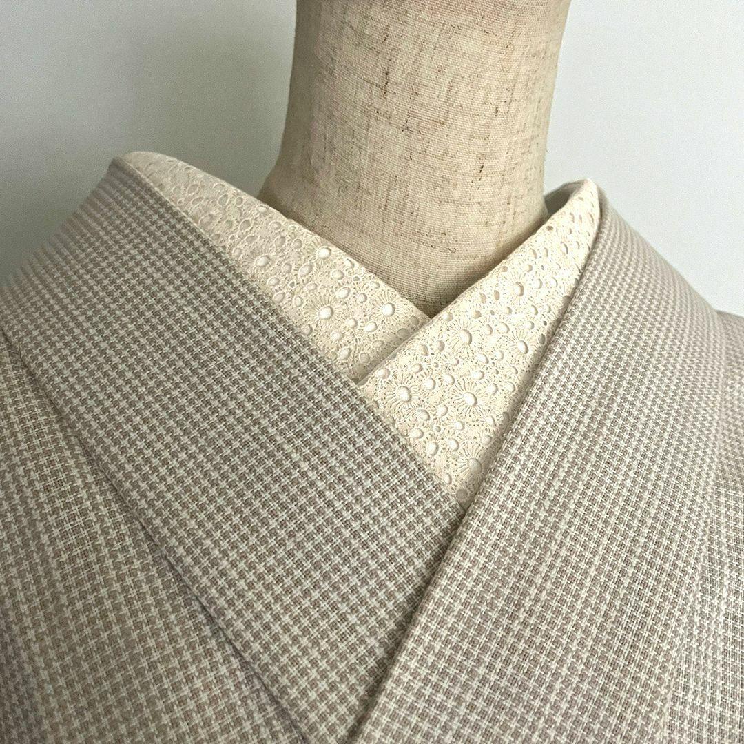 半衿 クロシェ風 コットンレース 半襟 キナリ エクリュ アイボリー 刺繍