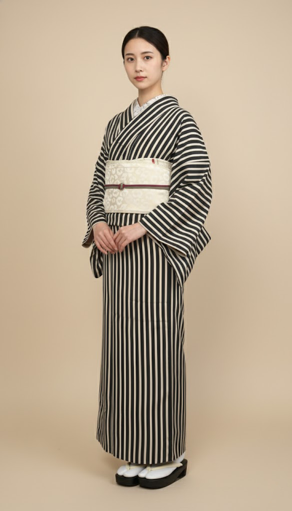 半幅帯 【サヴァンナ・ムーン】 兵児帯 大人のへこ帯 リバーシブル 白 ラメ