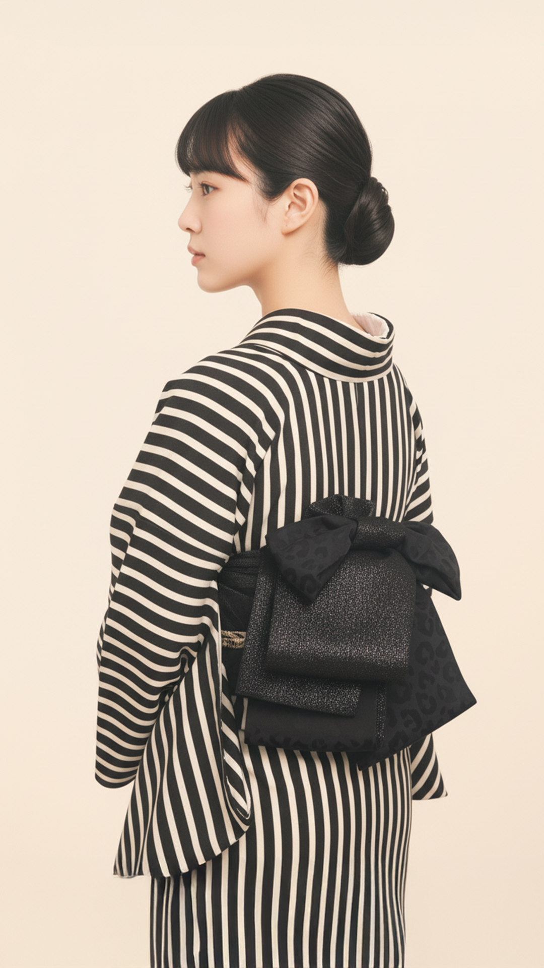 半幅帯 【サヴァンナ・ナイト】 兵児帯 大人のへこ帯 リバーシブル 黒 ラメ グリッター きらきら