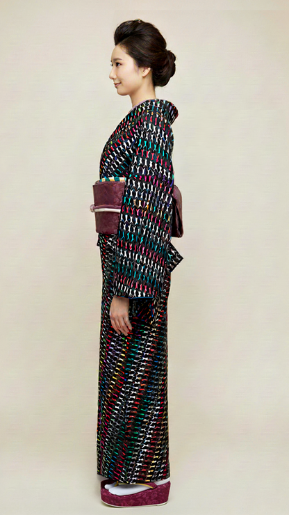 半幅帯 【サヴァンナ・ローゼル】 兵児帯 大人のへこ帯 リバーシブル ワイン ボルドー ラメ グリッター