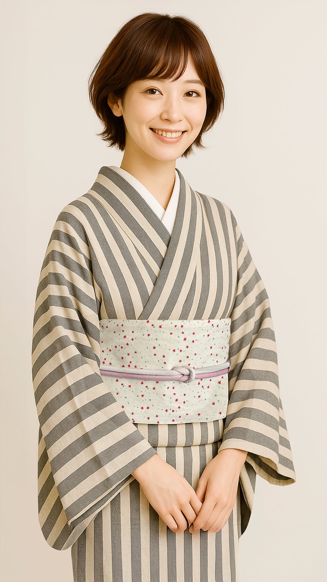帯締め 丸ぐけ パープル グラデーション 丸絎 紫