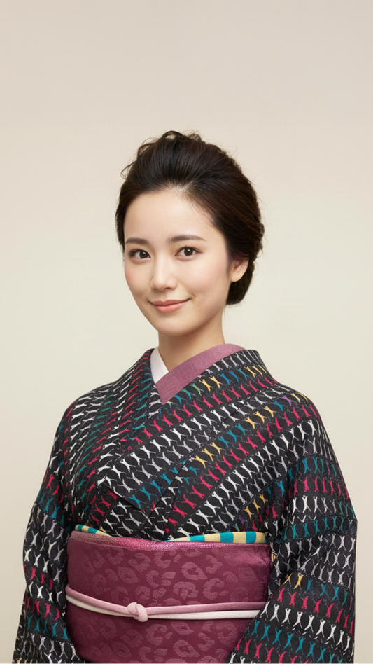 半幅帯 【サヴァンナ・ローゼル】 半幅兵児帯 大人の半幅へこ帯 リバーシブル ワイン ボルドー ラメ グリッター