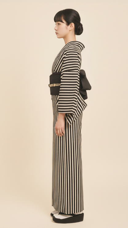 半幅帯 【サヴァンナ・ナイト】 兵児帯 大人のへこ帯 リバーシブル 黒 ラメ グリッター きらきら