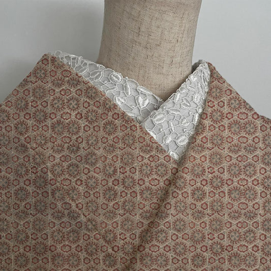 半衿 ハートビーンズのレース オフ白 半襟 レトロ 成人式 前撮り かわいい