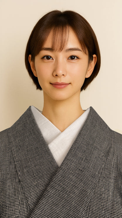 夏 半衿 本麻 紋紗 波草 志賀麻 白 半襟 洗える リネン 紋織 からみ織