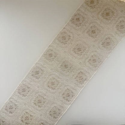 半衿 雪華の刺繍 レース半襟 シャンパン かわいい 金糸 オールシーズン 夏も