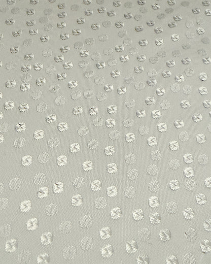 半衿 銀色小さな蓮の葉 半襟 シルバー メタリック モダン クール ユニセックス