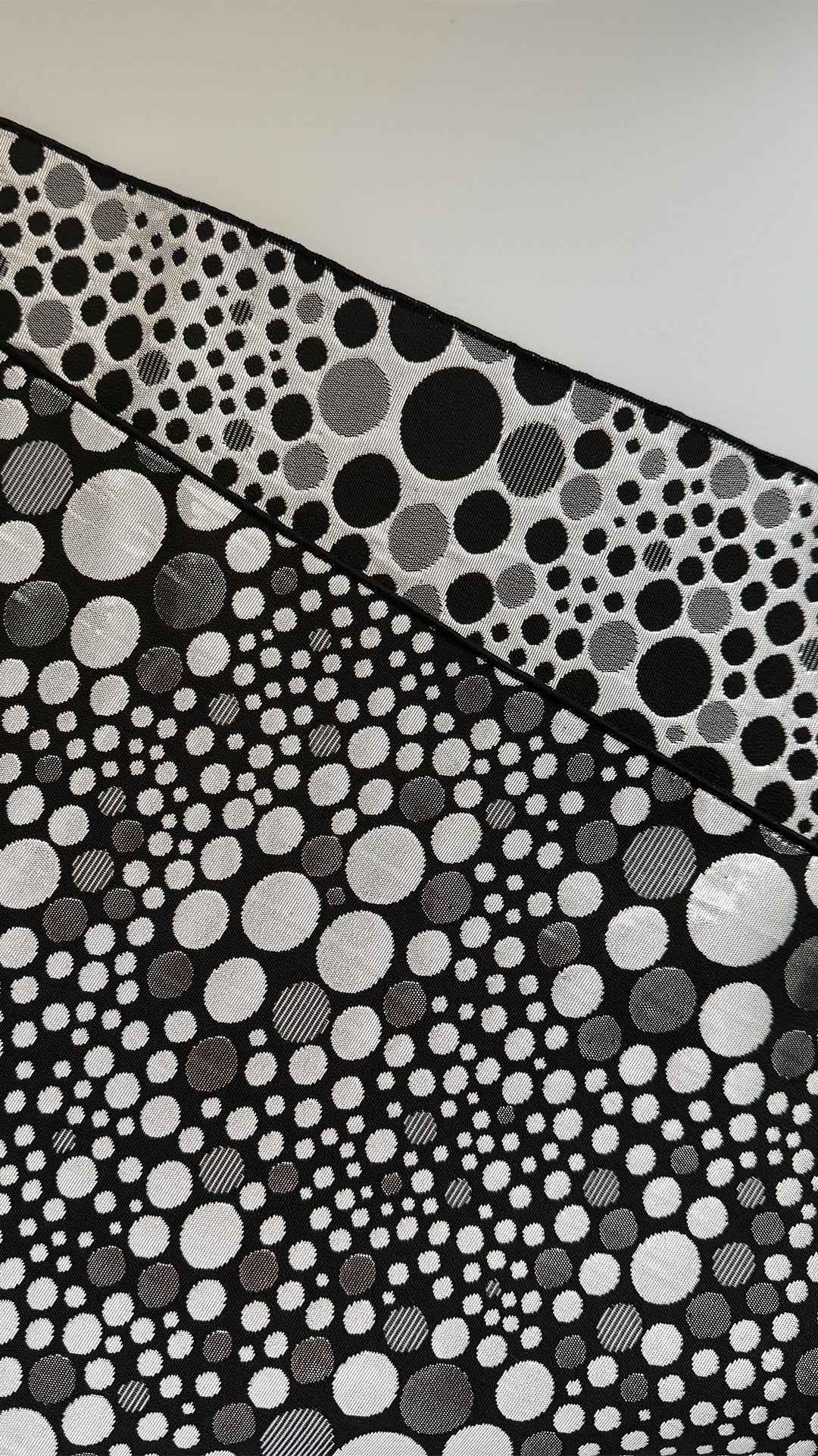 兵児帯 大人のへこ帯 リバーシブル ナイトスパークリング ドット 水玉 ブラック シルバー