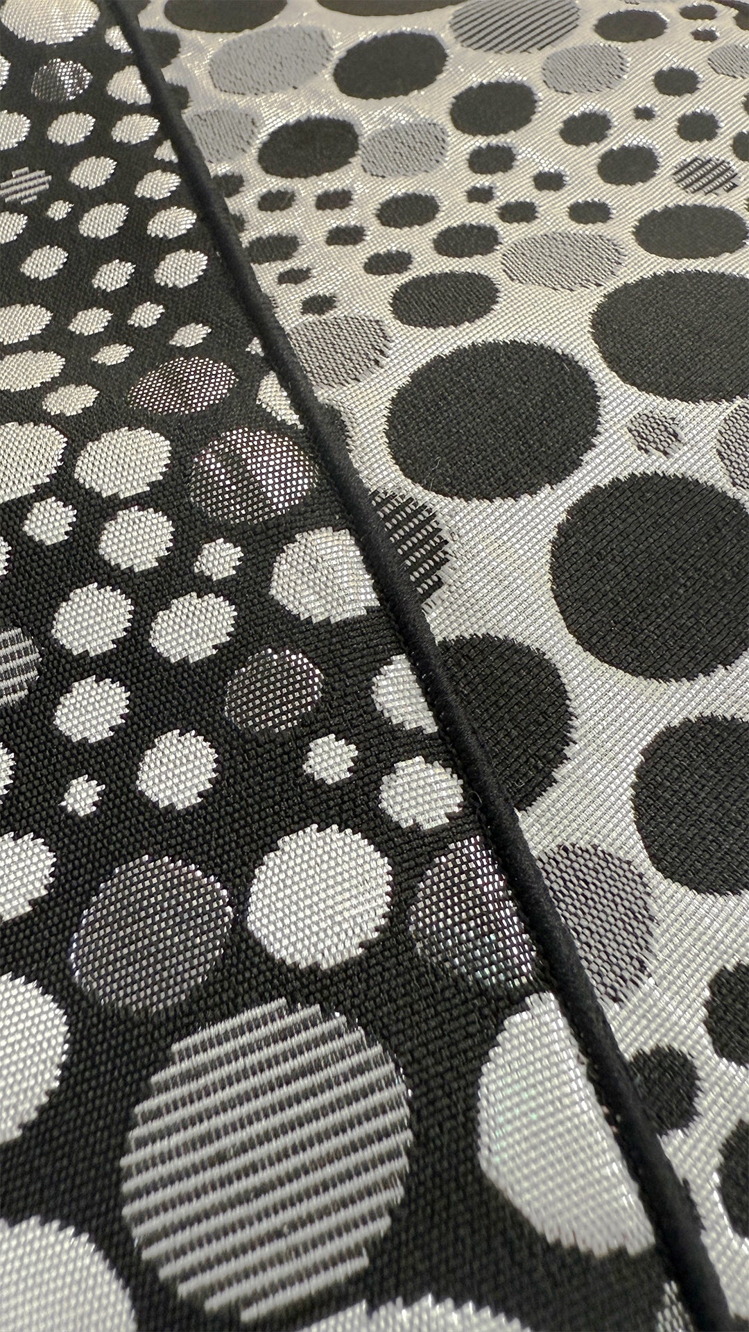 兵児帯 大人のへこ帯 リバーシブル ナイトスパークリング ドット 水玉 ブラック シルバー