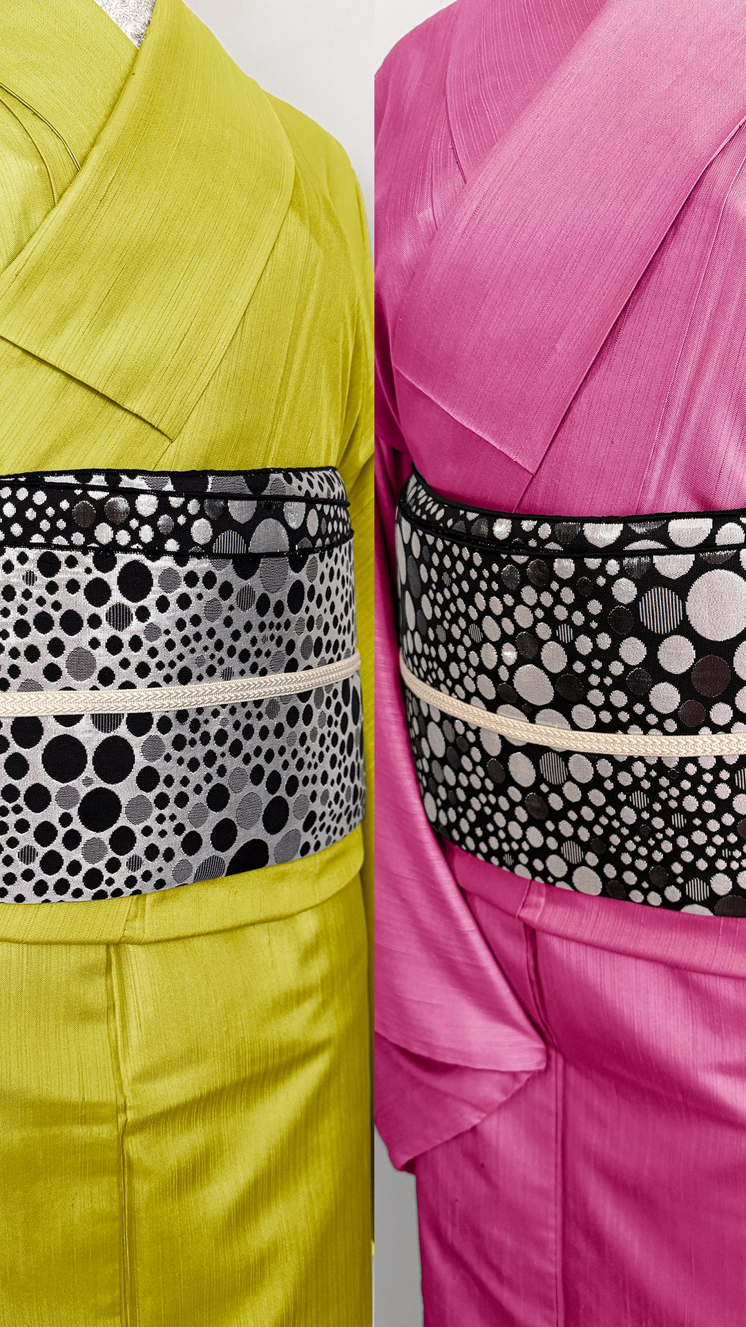 兵児帯 大人のへこ帯 リバーシブル ナイトスパークリング ドット 水玉 ブラック シルバー