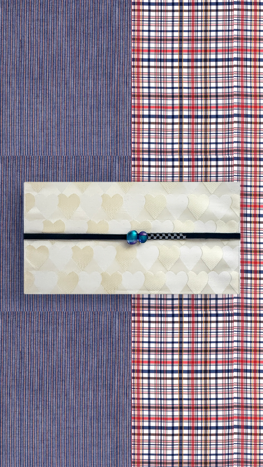 閃光舎 ガラスの帯留め 丸並び 瑠璃 青 紫 緑 ピンク クリア 透明 2262