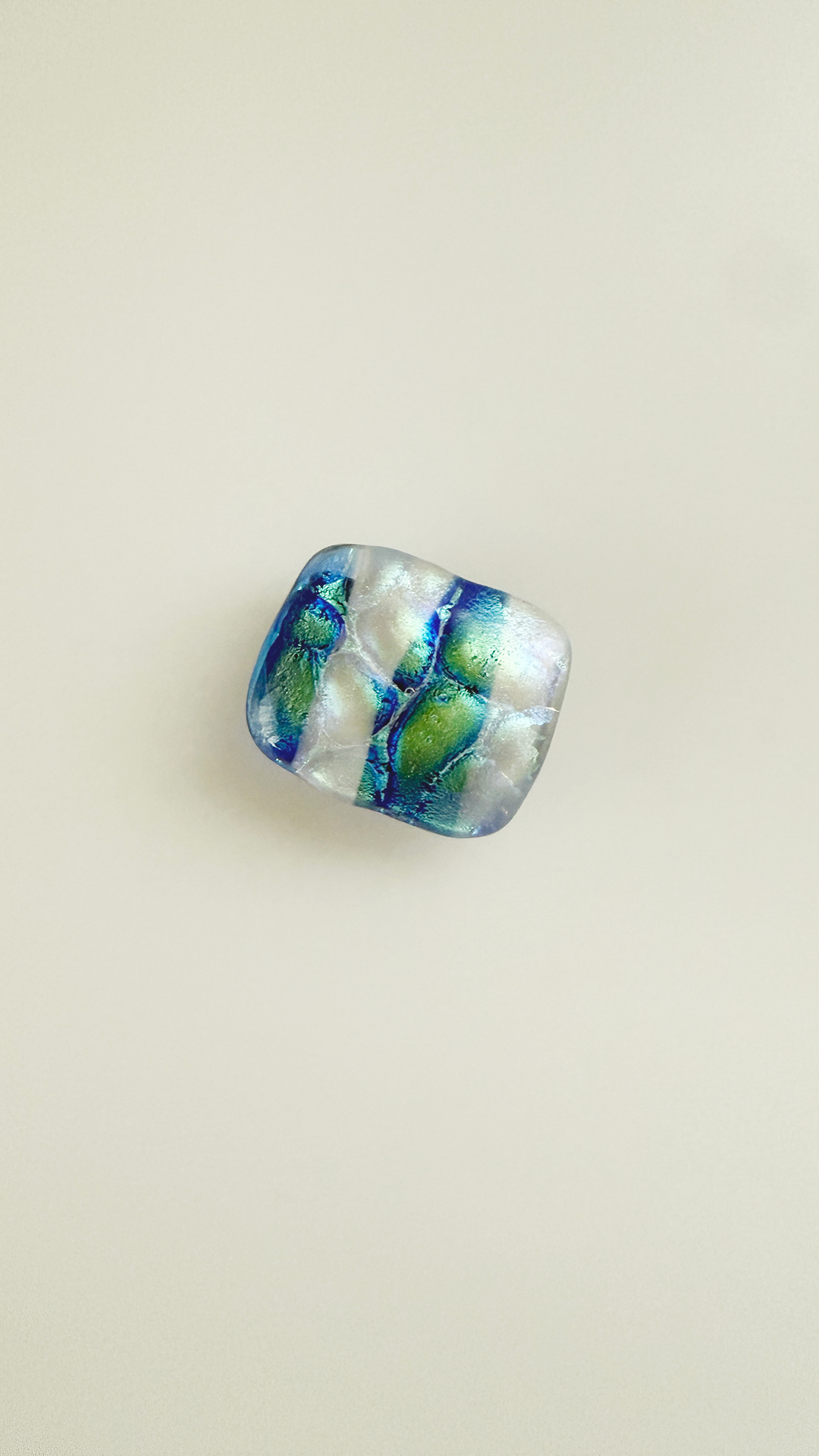 閃光舎 ガラスの帯留め ブルーフィッシュ 2276