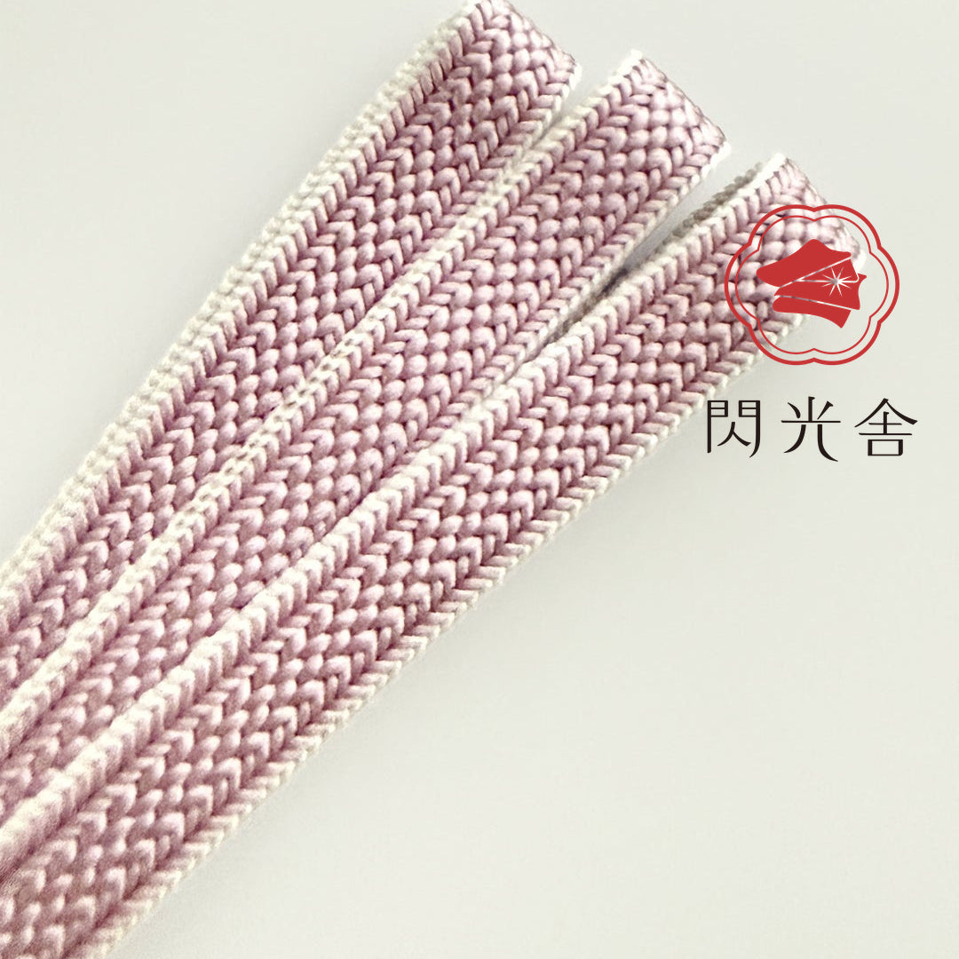 帯締め 三分紐 紅梅耳付