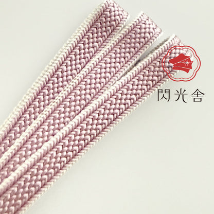 帯締め 三分紐 紅梅耳付