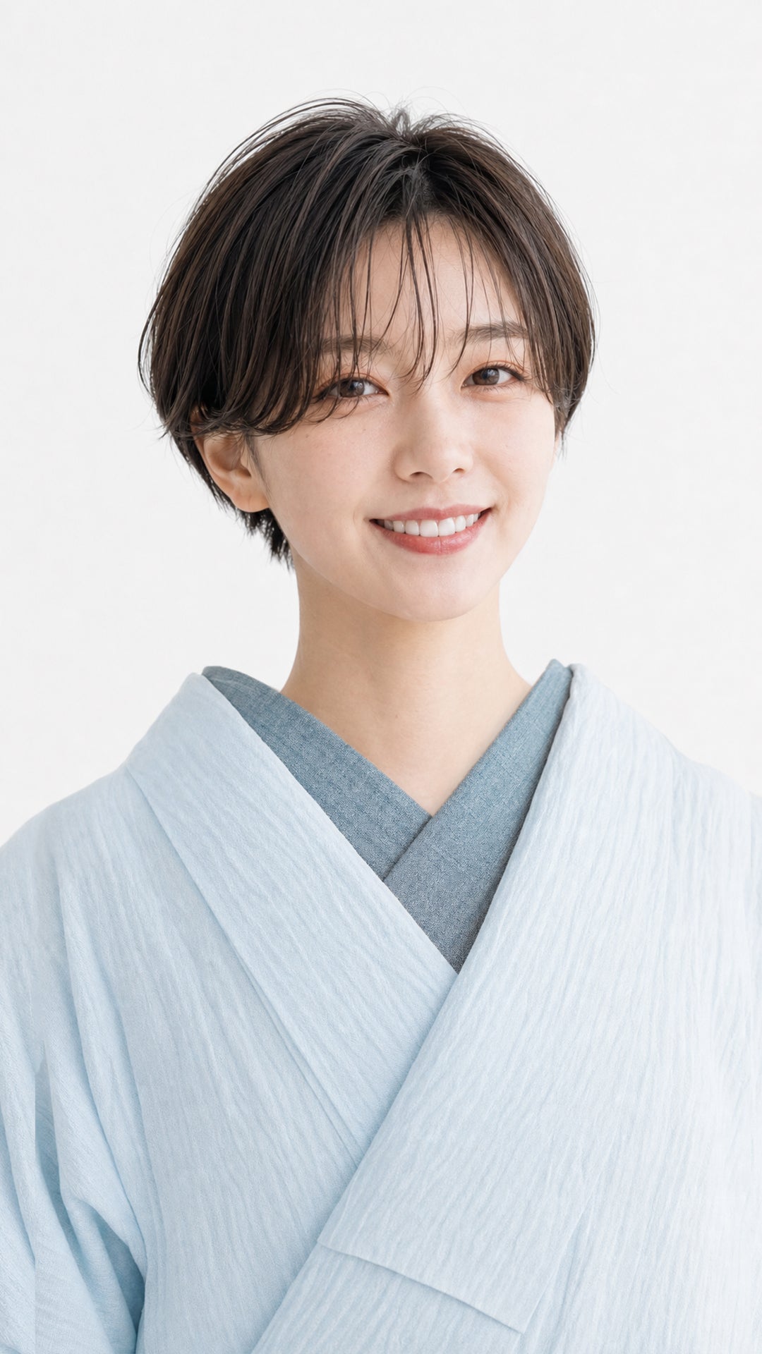 半衿 小千谷縮 夏 【水縹】半襟 本麻 本場小千谷縮 ちぢみ