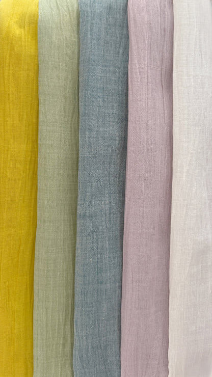 半衿 小千谷縮 夏 【薄抹茶】半襟 本麻 本場小千谷縮 ちぢみ