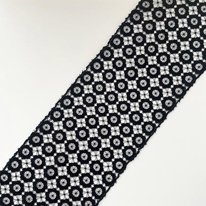 半衿 クッキーフラワー ブラックレース 黒 半襟 花 かわいい 成人式 前撮り