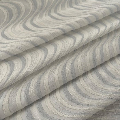 単衣着物 流線の銀刺繍 コットンレース 流水 たてわく 立湧 立涌 きもの