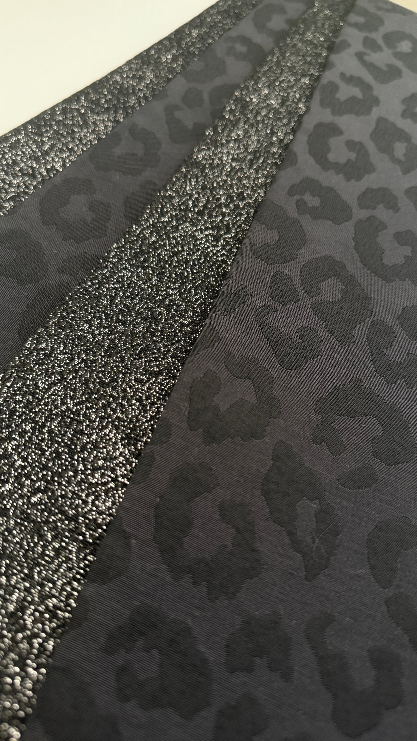 半幅帯 【サヴァンナ・ナイト】 兵児帯 大人のへこ帯 リバーシブル 黒 ラメ グリッター きらきら