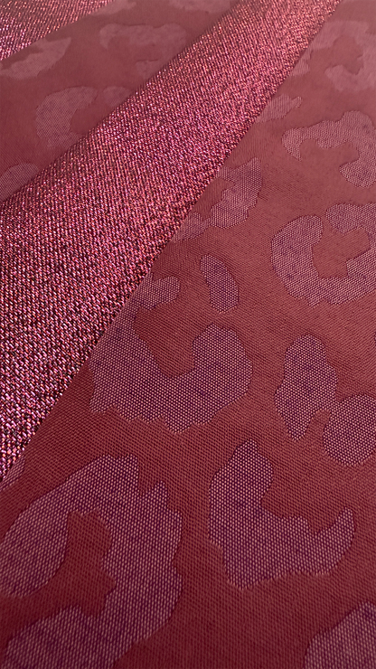 半幅帯 【サヴァンナ・ローゼル】 兵児帯 大人のへこ帯 リバーシブル ワイン ボルドー ラメ グリッター