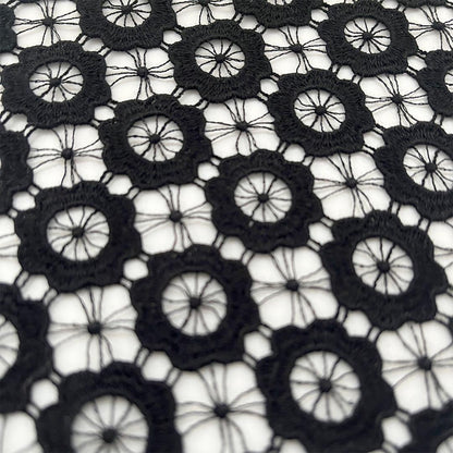 半衿 クッキーフラワー ブラックレース 黒 半襟 花 かわいい 成人式 前撮り