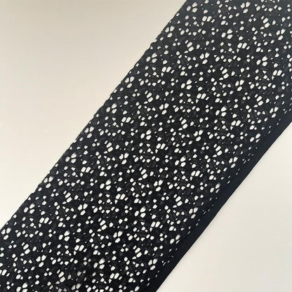 半衿 花の ブラック レース ボタニカル 半襟 黒 クラシカル モード ゴシック
