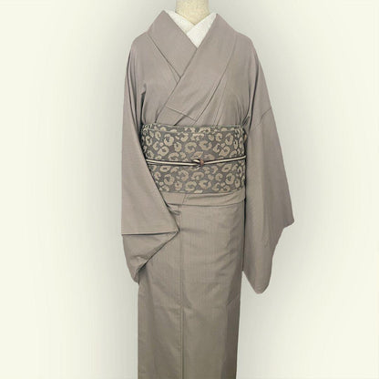 兵児帯 大人のへこ帯 ヒョウ柄 豹柄 リバーシブル レオパード グレージュ