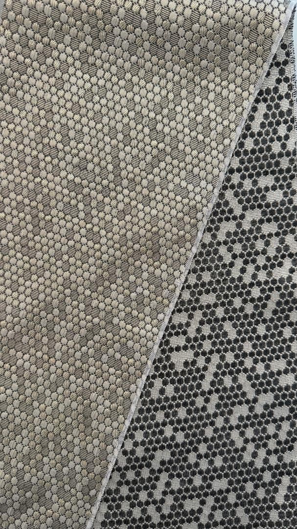 半衿 ビーハイブ アンティークブラス 金古美 ハニカム 紋織り リバーシブル