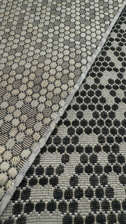 半衿 ビーハイブ アンティークブラス 金古美 ハニカム 紋織り リバーシブル