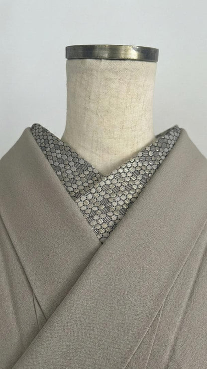 半衿 ビーハイブ アンティークブラス 金古美 ハニカム 紋織り リバーシブル