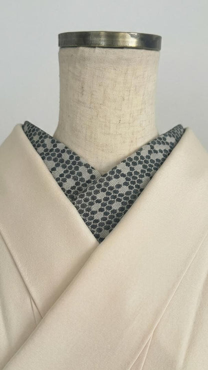 半衿 ビーハイブ アンティークブラス 金古美 ハニカム 紋織り リバーシブル