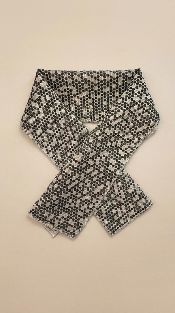 半衿 ビーハイブ アンティークブラス 金古美 ハニカム 紋織り リバーシブル