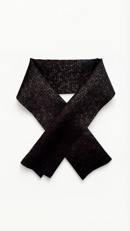 半衿 ビーハイブ オニキスブラック 黒 ハニカム 紋織り モダン リバーシブル