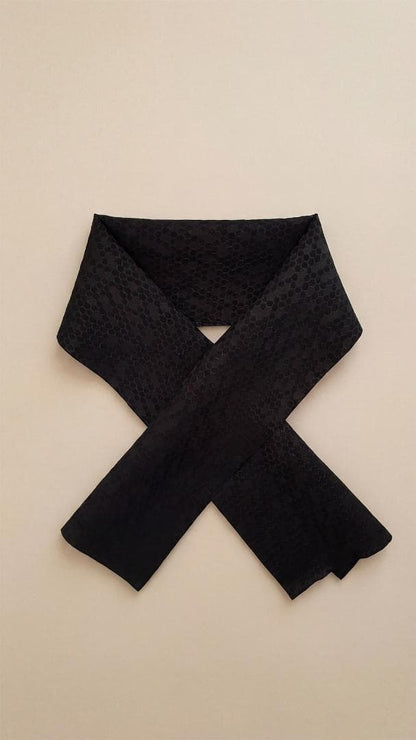 半衿 ビーハイブ オニキスブラック 黒 ハニカム 紋織り モダン リバーシブル