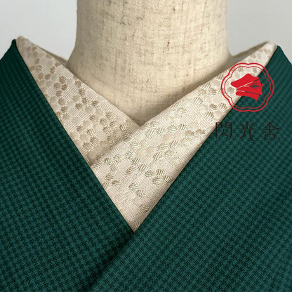 半衿 【ビーハイブ ハニーゴールド】 金 ハニカム 紋織り モダン リバーシブル