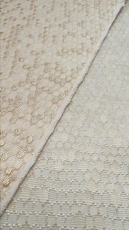 半衿 【ビーハイブ ハニーゴールド】 金 ハニカム 紋織り モダン リバーシブル