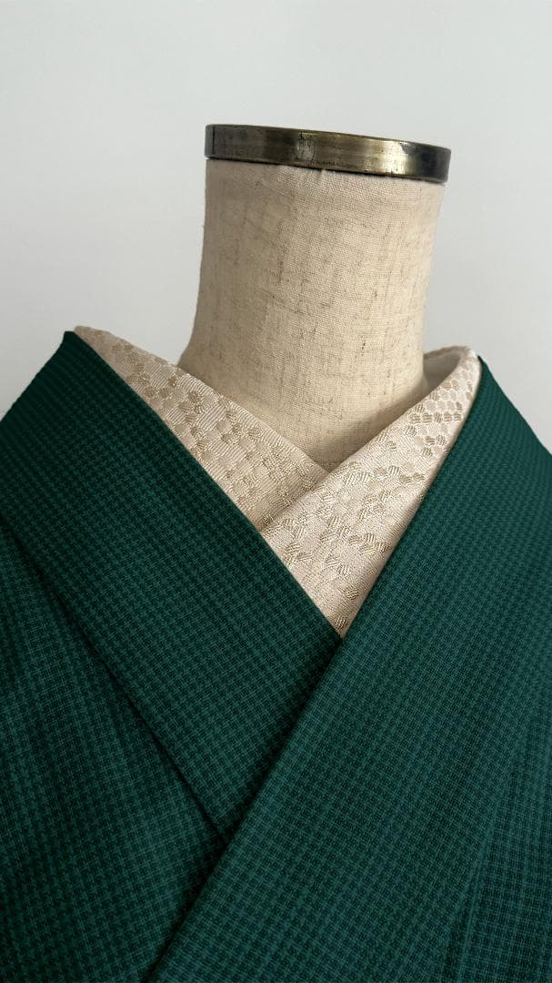 半衿 【ビーハイブ ハニーゴールド】 金 ハニカム 紋織り モダン リバーシブル