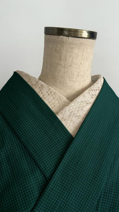 半衿 【ビーハイブ ハニーゴールド】 金 ハニカム 紋織り モダン リバーシブル