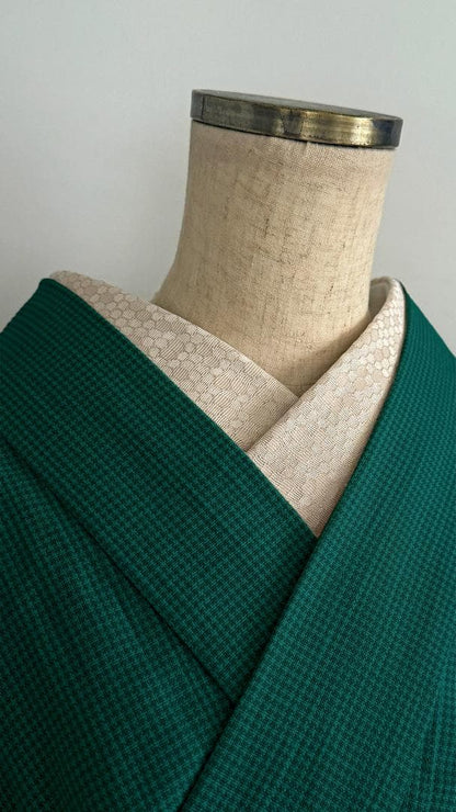 半衿 【ビーハイブ ハニーゴールド】 金 ハニカム 紋織り モダン リバーシブル