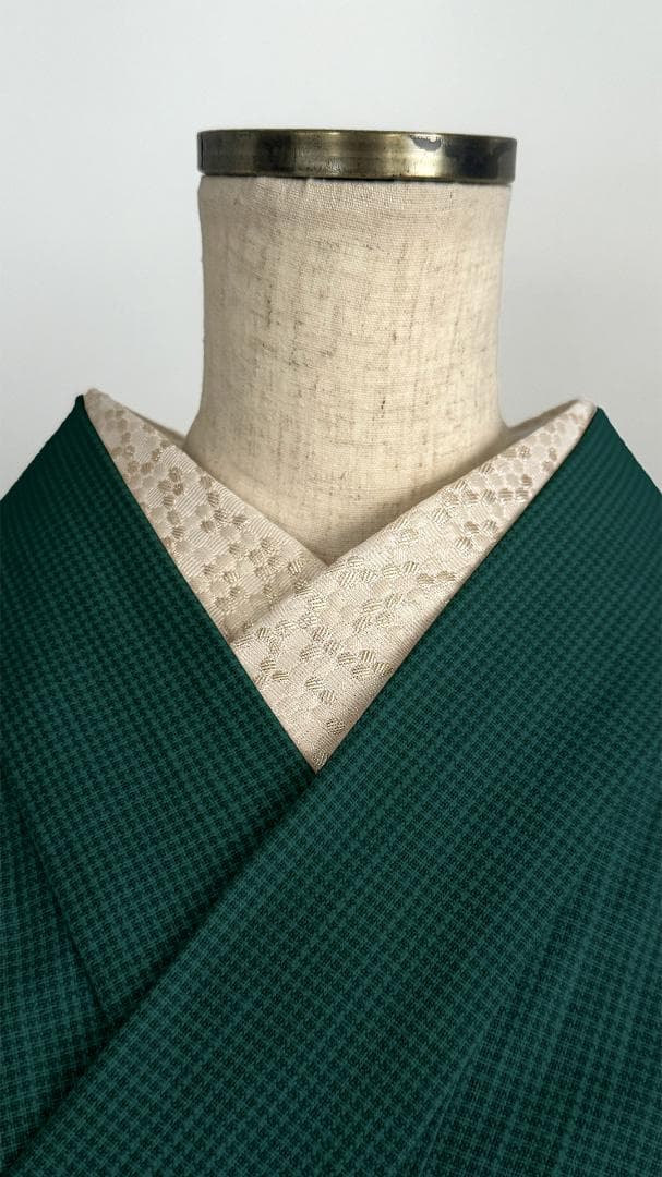 半衿 【ビーハイブ ハニーゴールド】 金 ハニカム 紋織り モダン リバーシブル