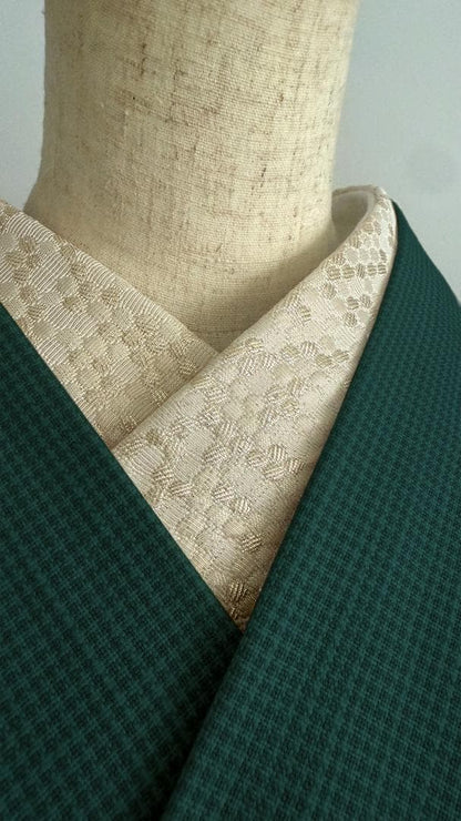 半衿 【ビーハイブ ハニーゴールド】 金 ハニカム 紋織り モダン リバーシブル