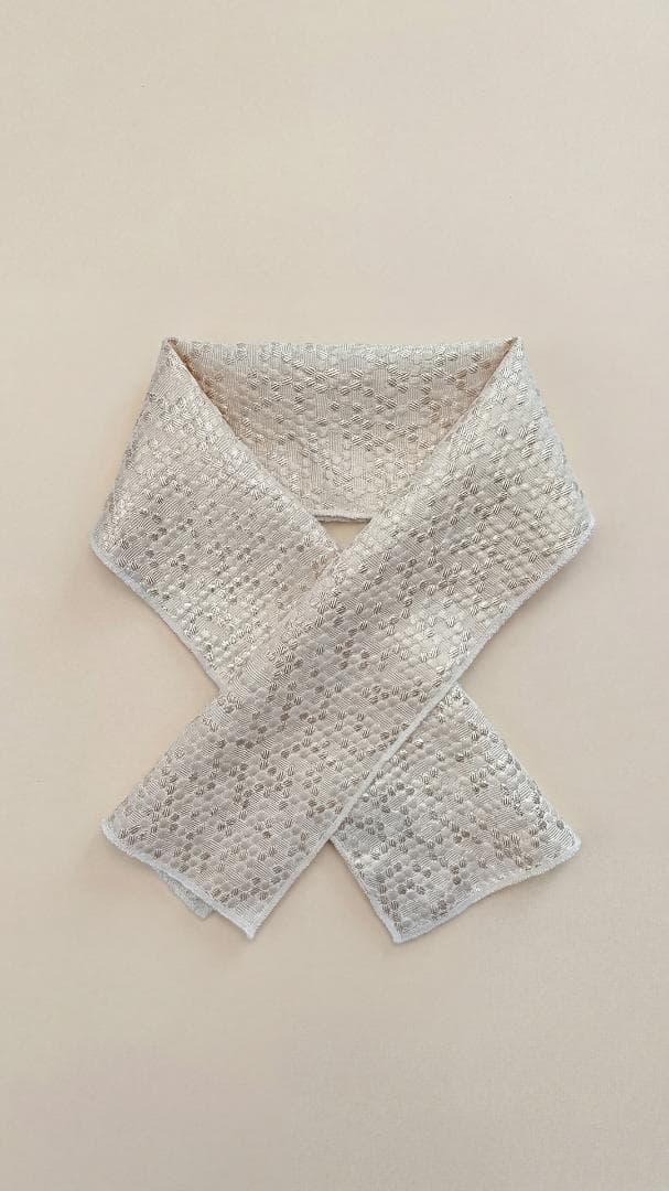 半衿 【ビーハイブ ハニーゴールド】 金 ハニカム 紋織り モダン リバーシブル