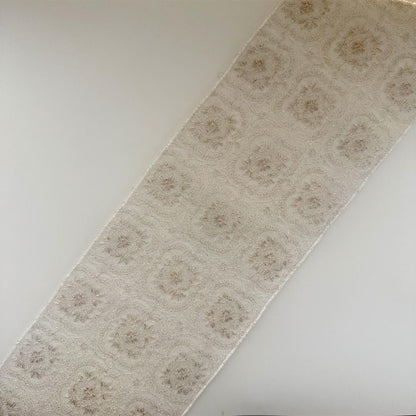 【訳あり】半衿 雪華の刺繍 レース半襟 シャンパン かわいい 金糸 オールシーズン 夏も