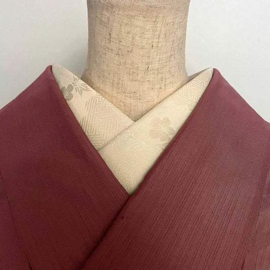 半衿 正絹 紗綾形 雲取り 梅 もみじ 丹後ちりめん 半襟 きなり 成人式